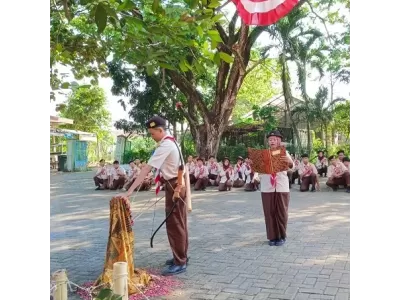 Penerimaan Tamu Ambalan SMK Gula Rajawali Madiun Tahun 2025: Kemah, Kedisiplinan, Keakraban, Tanggun