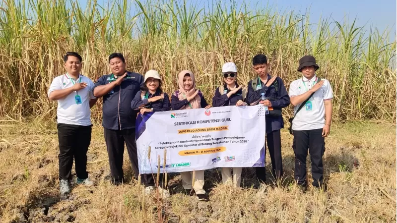 Perkuat Skill Pemetaan Perkebunan, Guru SMK Gula Rajawali Ikuti Sertifikasi Kompetensi GIS (Geographic Information System) Operator di PG Rejo Agung Baru